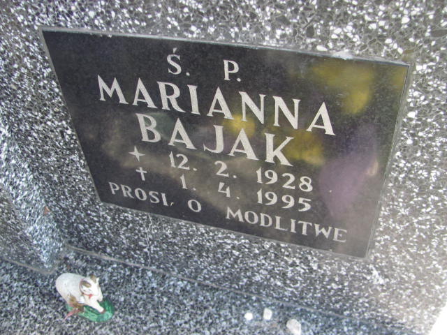 Marianna Bajak 1928 Lubień - Grobonet - Wyszukiwarka osób pochowanych